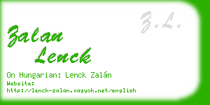 zalan lenck business card